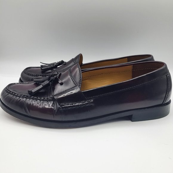 Cole Haan Burgundy Tassel Loafers - Picture 3 of 8